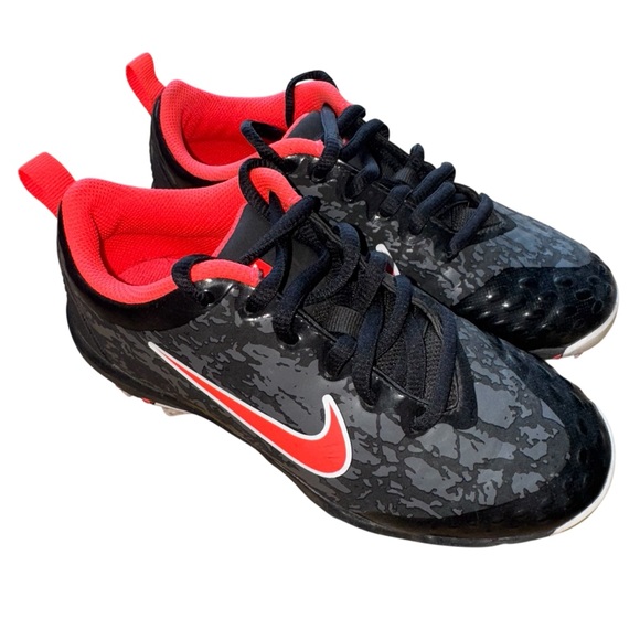 Nike FastFlex Youth 1Y Baseball Softball Cleats Black Red White - Picture 1 of 8